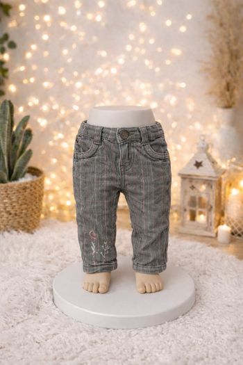 Pantalon bébé 9 mois Orchestra gris rayé