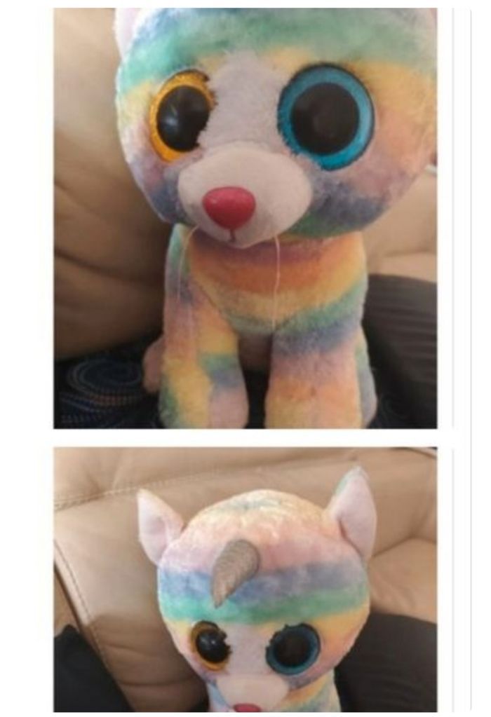 Chat licorne 🦄 35 cm - photo numéro 4