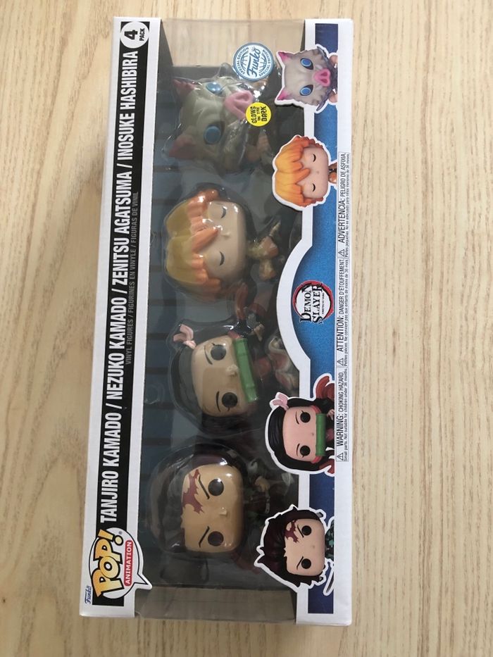 Pack 4 figurines pop démon slayer