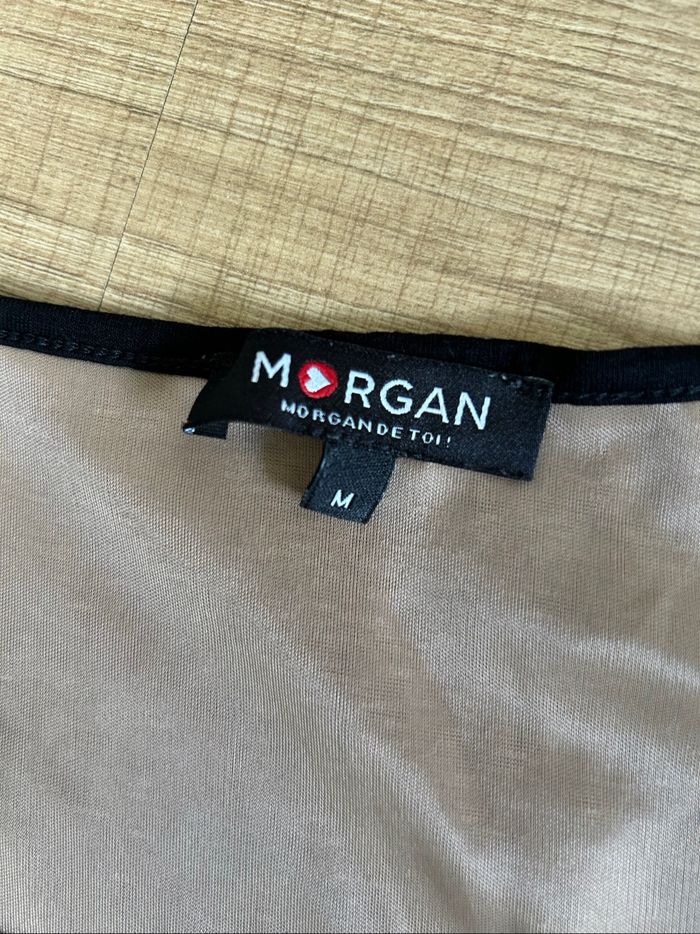 Haut noir et beige en dentelle Morgan taille M jamais porté - photo numéro 9