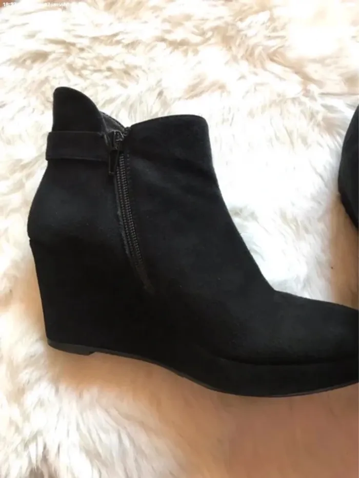 Bottines noires compensées Bisous confiture 38 - photo numéro 10