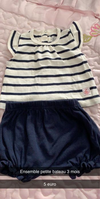 Ensemble petit bateau 3 mois