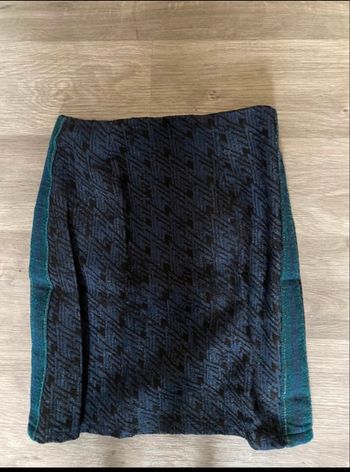 Mini jupe bleue verte Promod taille 34