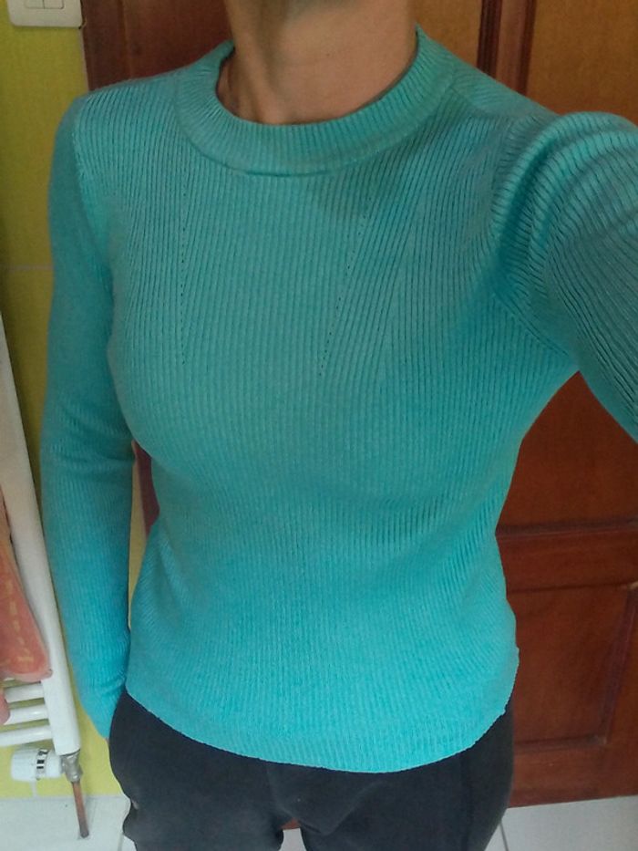 Pull femme bleu turquoise Pimkie - photo numéro 2