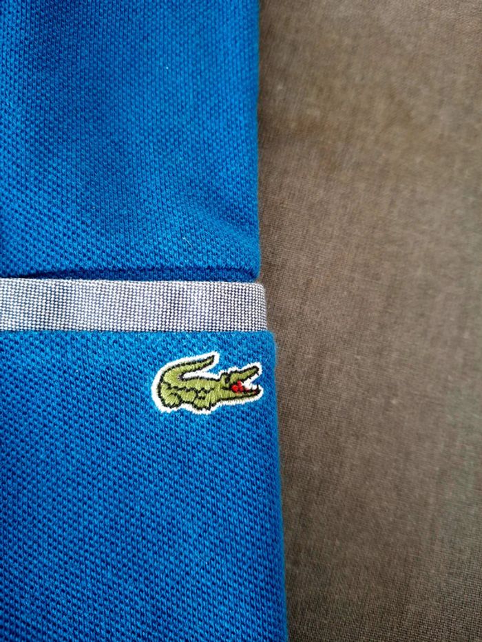 Polo Lacoste homme taille 7 ou XXL bleu drapeau - photo numéro 5