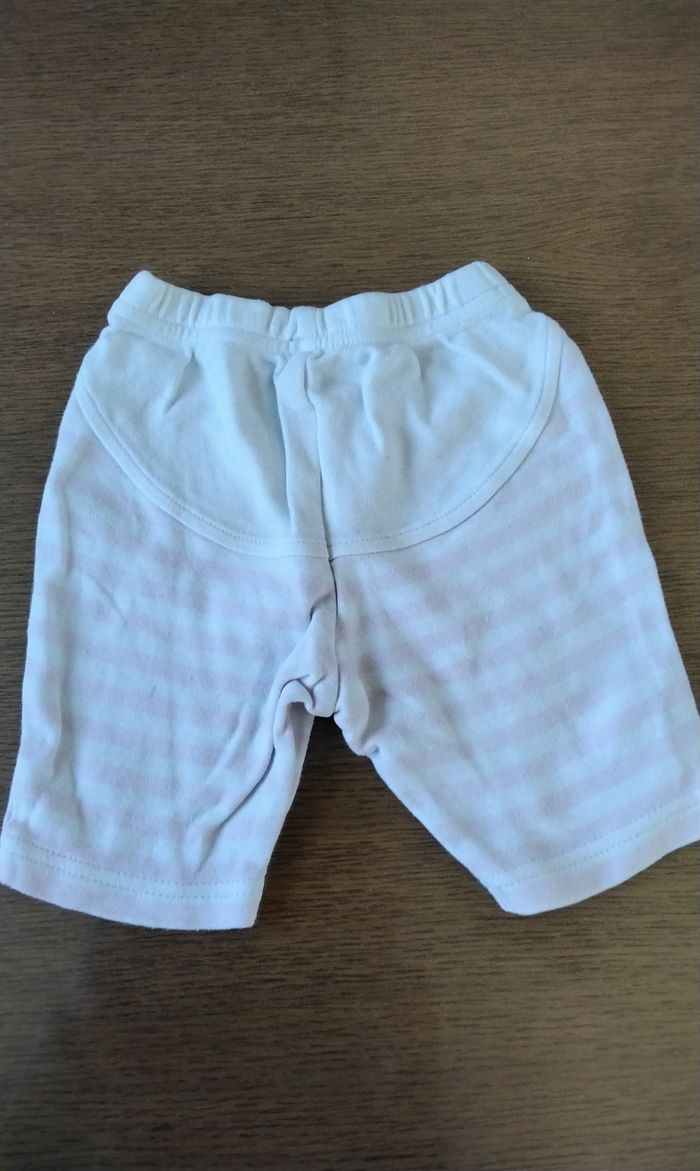 Pantalon ,rayé rose et blanc ,Sucre D'orge, 1Mois