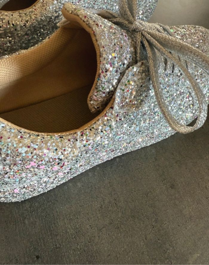 Baskets femme argenté à paillettes brillante taille 36 sneakers argent pailletée - photo numéro 6