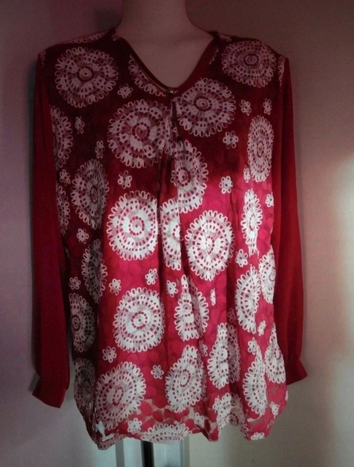 Blouse manches transparentes 44