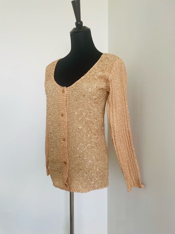 🌸 Gilet. Femme. Taille 42/44. Beige. Marque 1/2/3.Neuf. - photo numéro 2