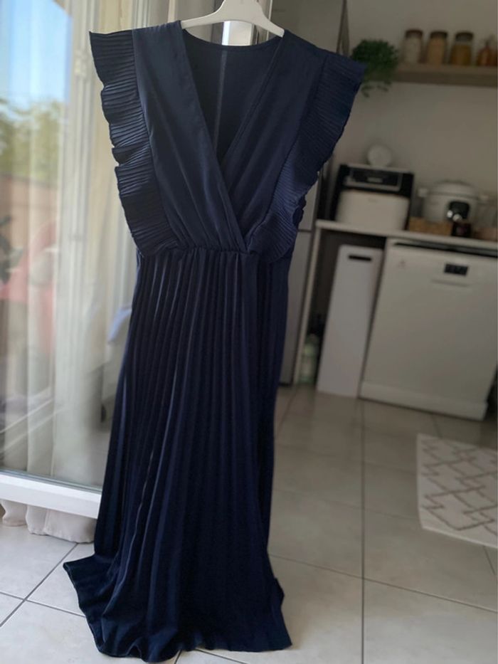 Robe bleu marine plissée 38 - photo numéro 2