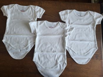 3 bodys manche courte 6 mois 