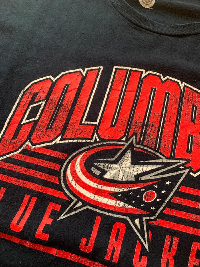 Tee shirt printed / imprimé Columbus blue jackets america USA NHL - photo numéro 3