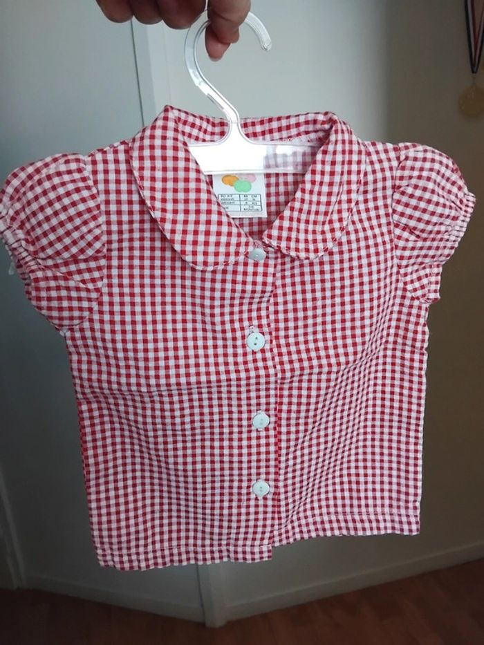 Chemise manche courte fille 6mois