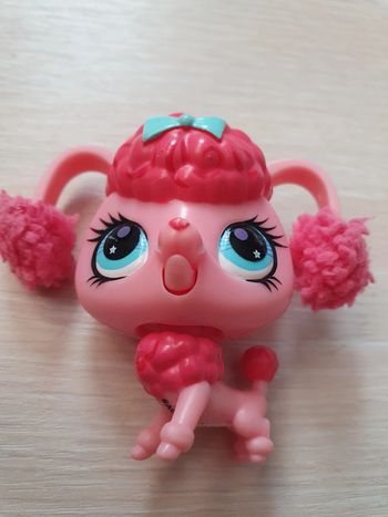 Petshop caniche rose articulé