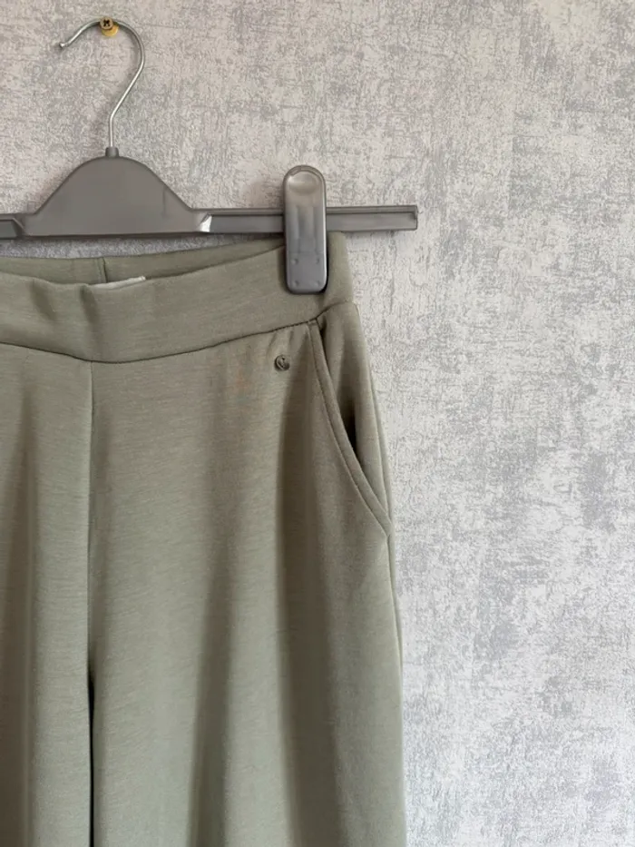 pantalon jogging à jambes large vert clair C&A - photo numéro 3