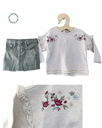 24 mois 2 ans ensemble pull sweat et jupe