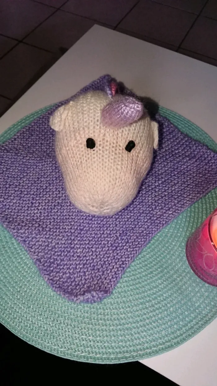 Licorne doudou plat - photo numéro 3