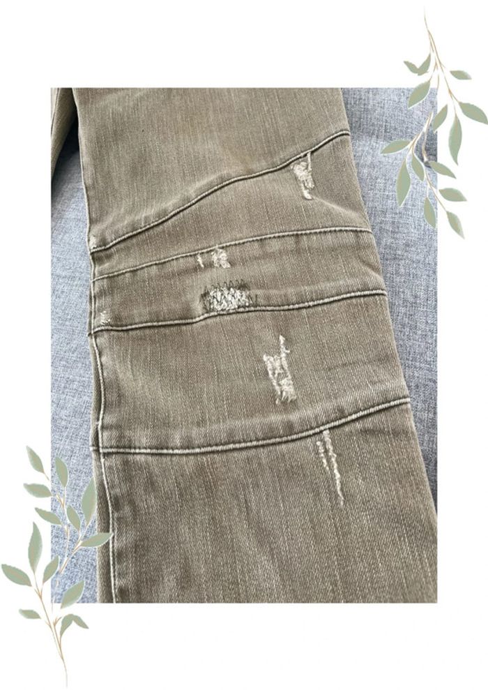 Jean Vert Effet Usé/Déchiré – Balmain – Taille 40 💚 - photo numéro 7