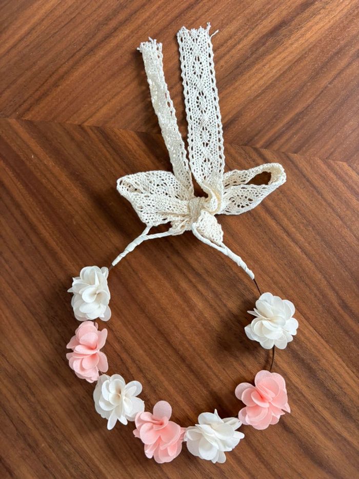 Diadème fleurs cérémonie - photo numéro 3