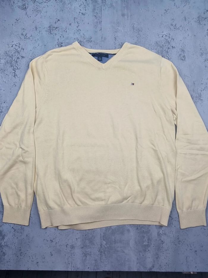 Pull col V Tommy Hilfiger jaune, XL Hommes - photo numéro 4