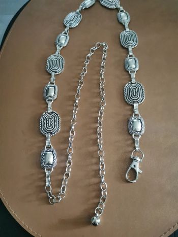 Ceinture Métal femme argenté style Vintage