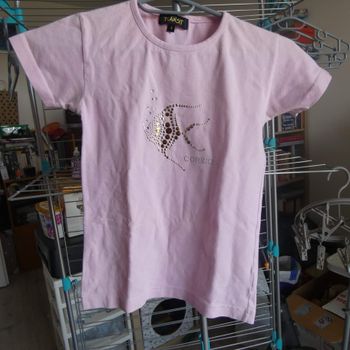 Tee shirt rose corsica 4 ans