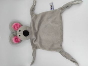 Doudou Plat Souris Grise Heunec