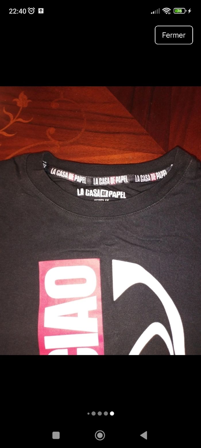t-shirt noir neuf la Casa de papel