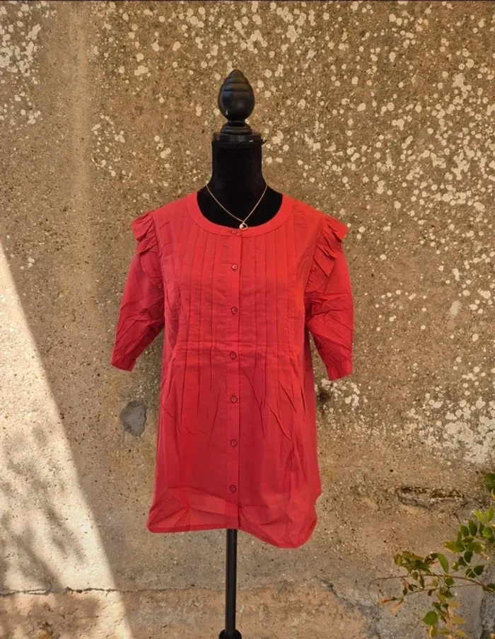 Blouse rouge Blancheporte Neuve T.38