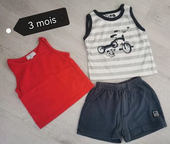 Ensemble 3 mois garçon
Débardeurs short