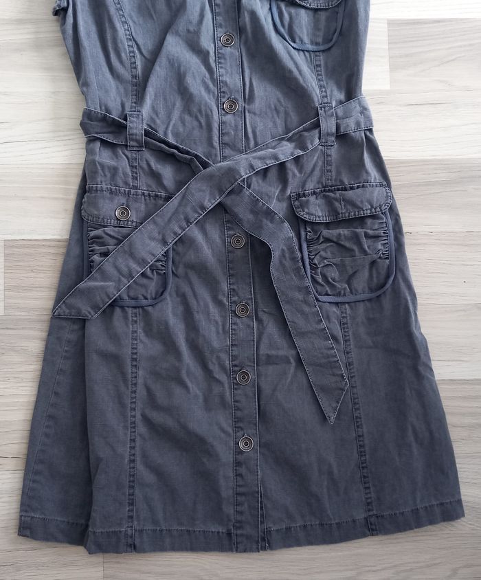 Robe longue à manches courtes gris Jacqueline Riu taille 38 - photo numéro 4