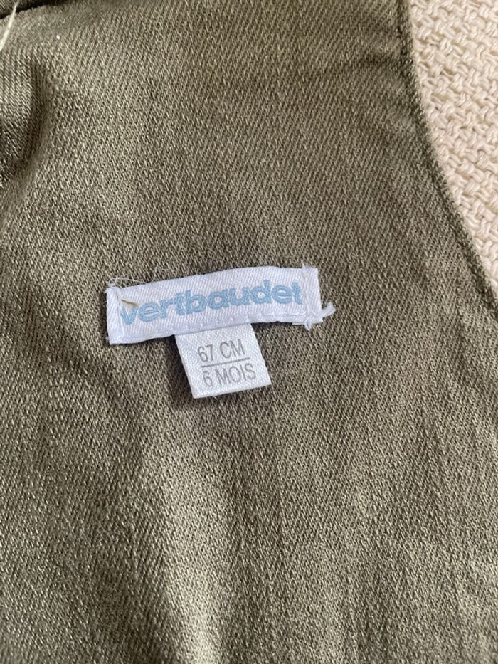 Salopette jean kaki Vertbaudet 6mois - photo numéro 2