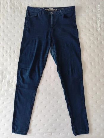 Vaqueros superskinny de tiro alto oscuros básicos de clockhouse