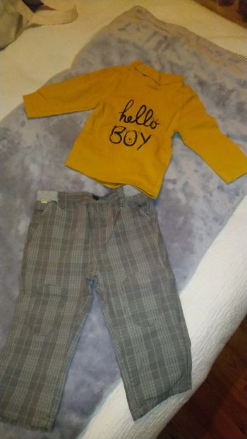 Petit pantalon à carreaux taille 6 mois Obaïbi