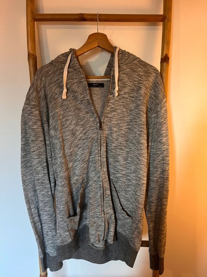 Veste à capuche grise