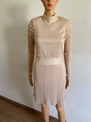 Robe beige dorée neuve à manches longues Morgan taille 36