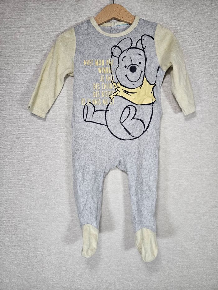 Pyjama velour winnie l'ourson  disney  12 mois