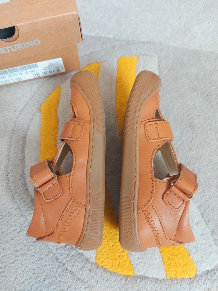 Sandales Naturino barefoot Irtys cognac scratchs 26 - photo numéro 4