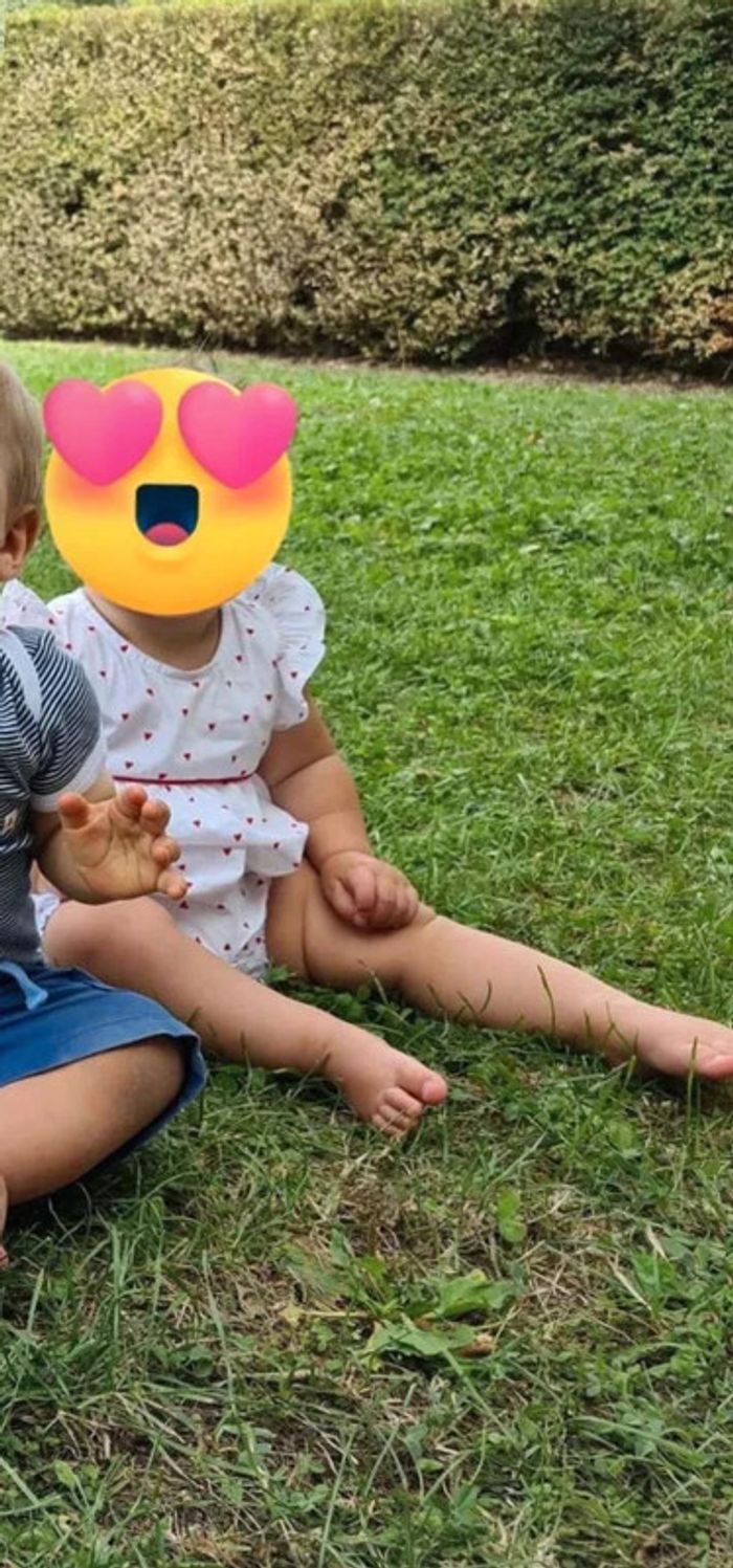 Joli petit ensemble top+boomer pièce unique de couturier - photo numéro 5