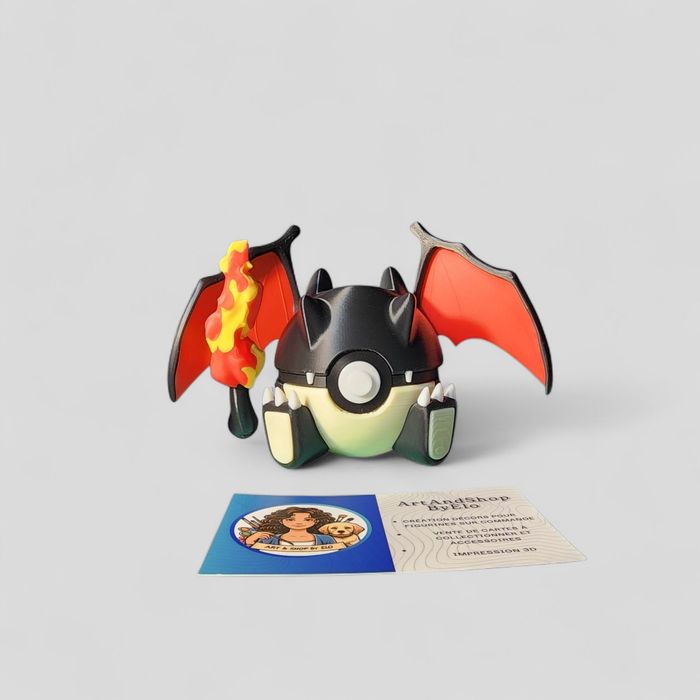 Fan art Pokéball Dracaufeu shiny charizard