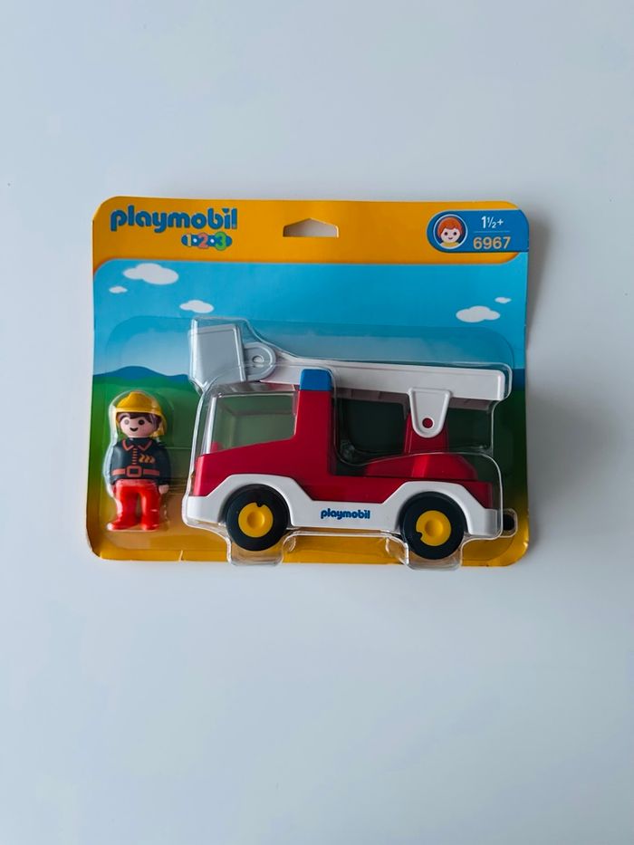 Playmobil 1.2.3. - Camion de pompier avec échelle - neuf - photo numéro 4