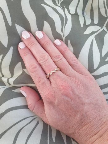 Bague style alliance en Plaqué Or et oxyde de zirconium Taille 56