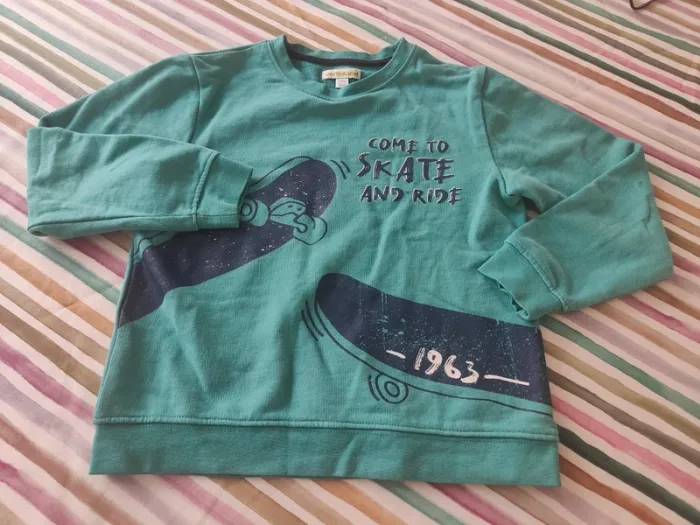 Pull Vertbaudet 8 ans vert