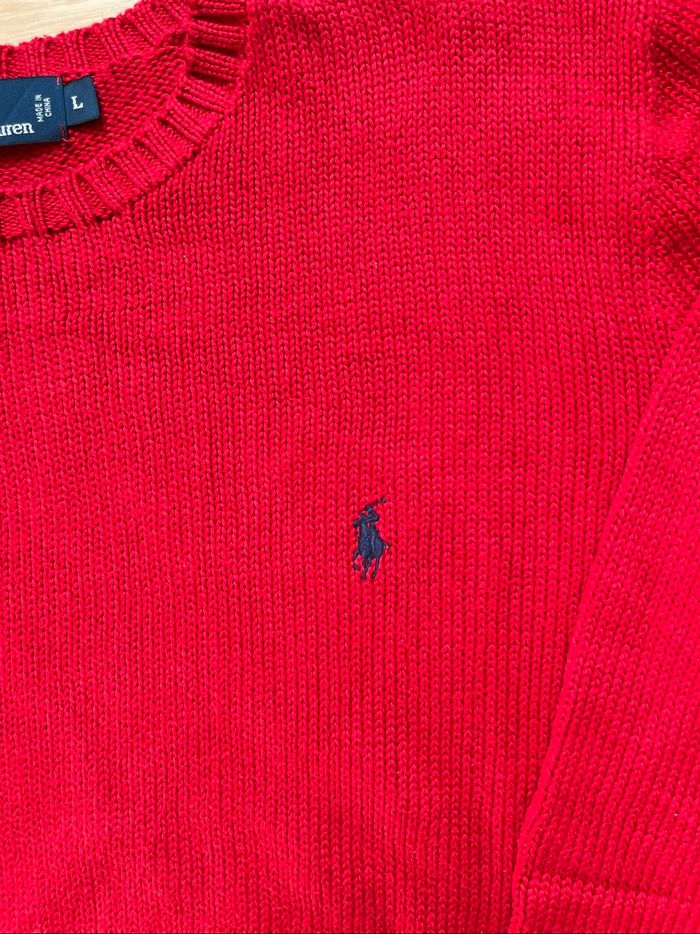 Ralph Lauren Pull Tricot Rouge Taille L - photo numéro 2