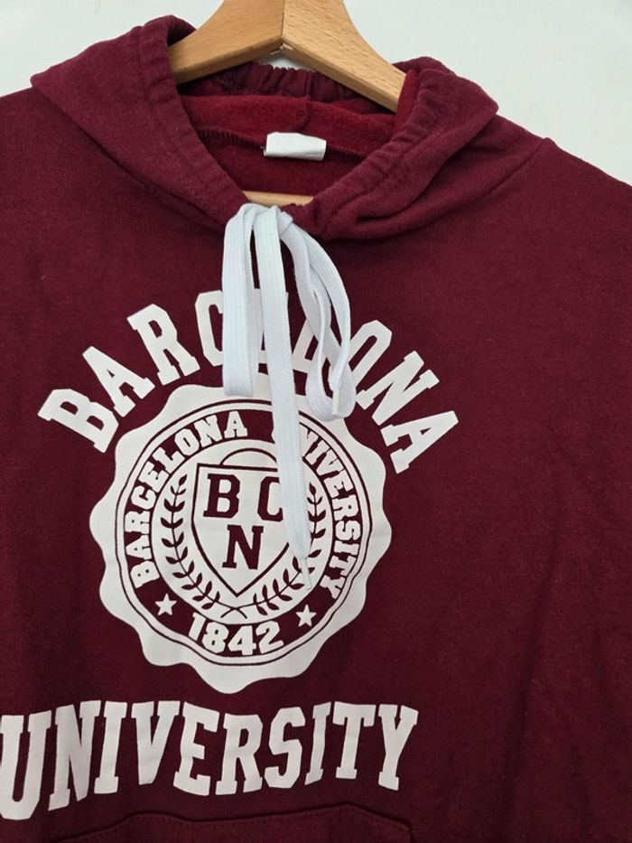 Sweat à capuche bordeaux - photo numéro 3