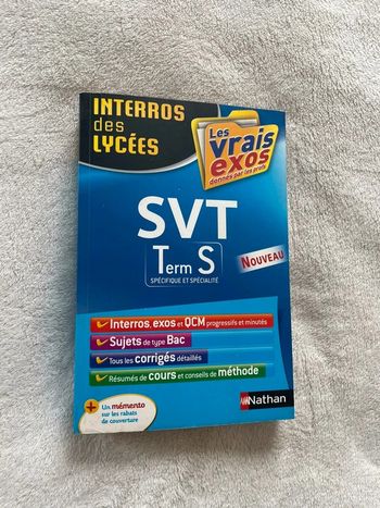 Livre manuel scolaire prépa bac terminale S (svt)