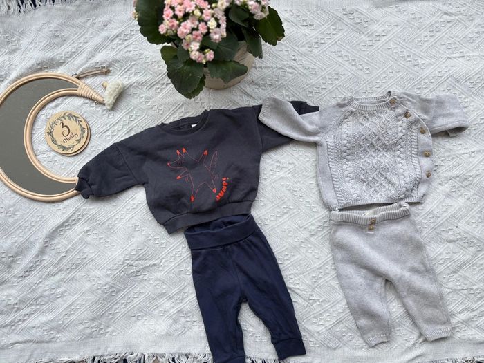 Deux ensembles taille 3 mois, garçon ( marque H&M, tape à l’œil, c&a,