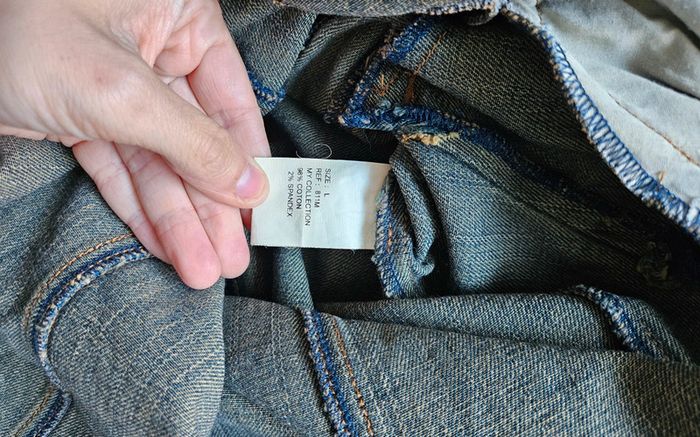 Robe manches longues en jean taille L - photo numéro 5
