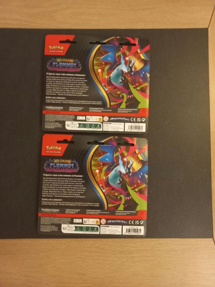 Pokemon Lot 2 Tripack Méga Évolution Flammes Fantasmagoriques Neuf Français - photo numéro 2