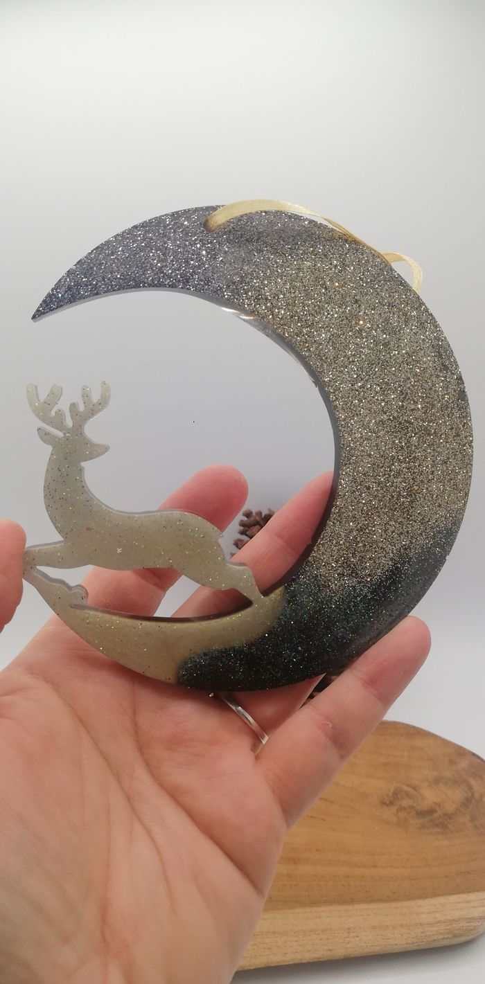 Décoration cerf en résine - photo numéro 3